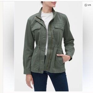 GAP Women's Green Utility Jacket, 100% cotton, size medium